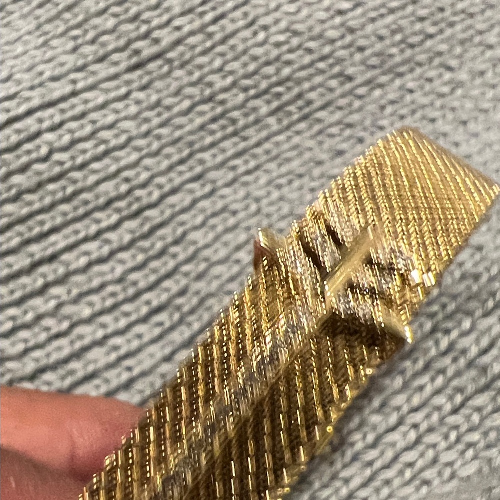 Stella & Dot Gold Mesh Bracelet with Turquoise and Crystal Details - Picture 4 of 8